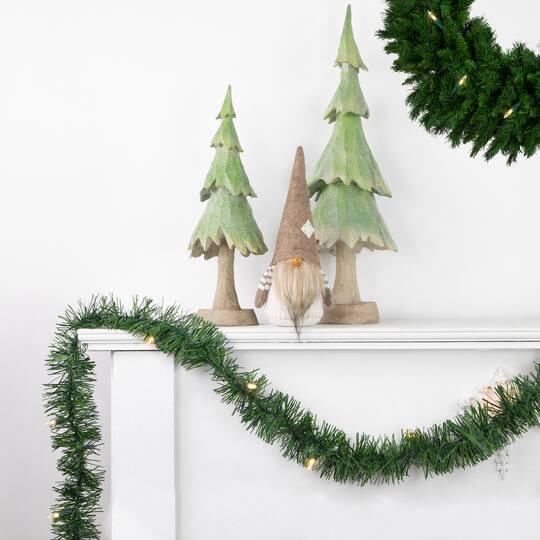 18ft. Pre-Lit Warm White LED Artificial Pine Christmas Garland